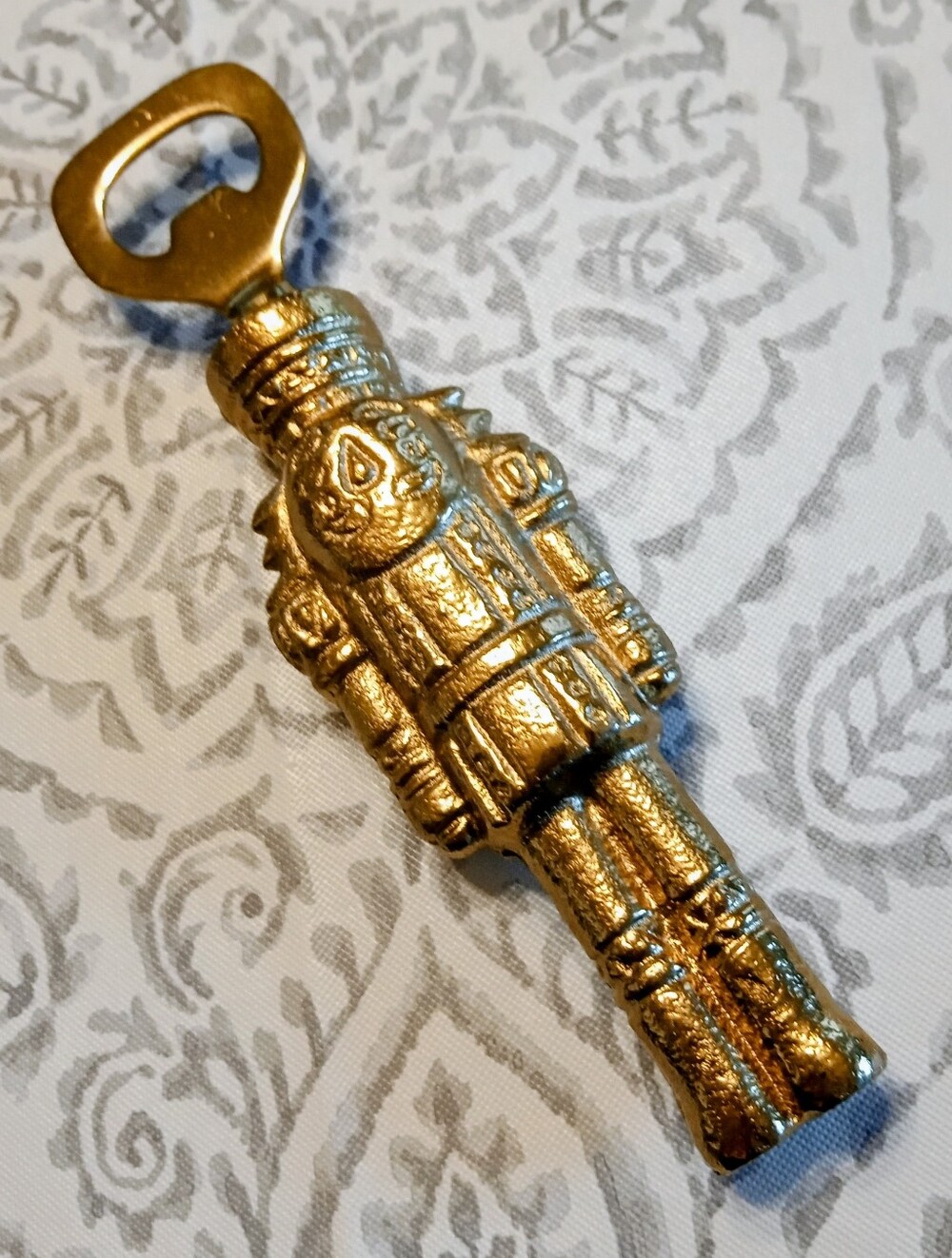 Project 62 Brass & Golden Nutcracker Bottle Opener Discontinued Modernist Heavy
